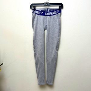GYMSHARK gray workout leggings small purple
